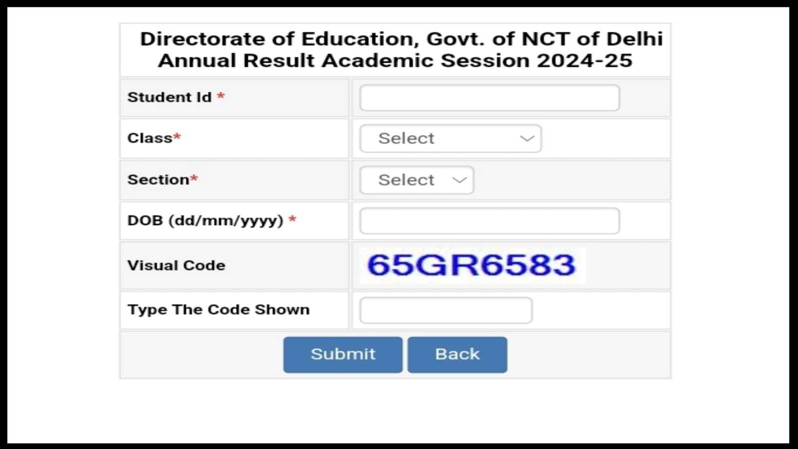 Delhi DOE Result 2025