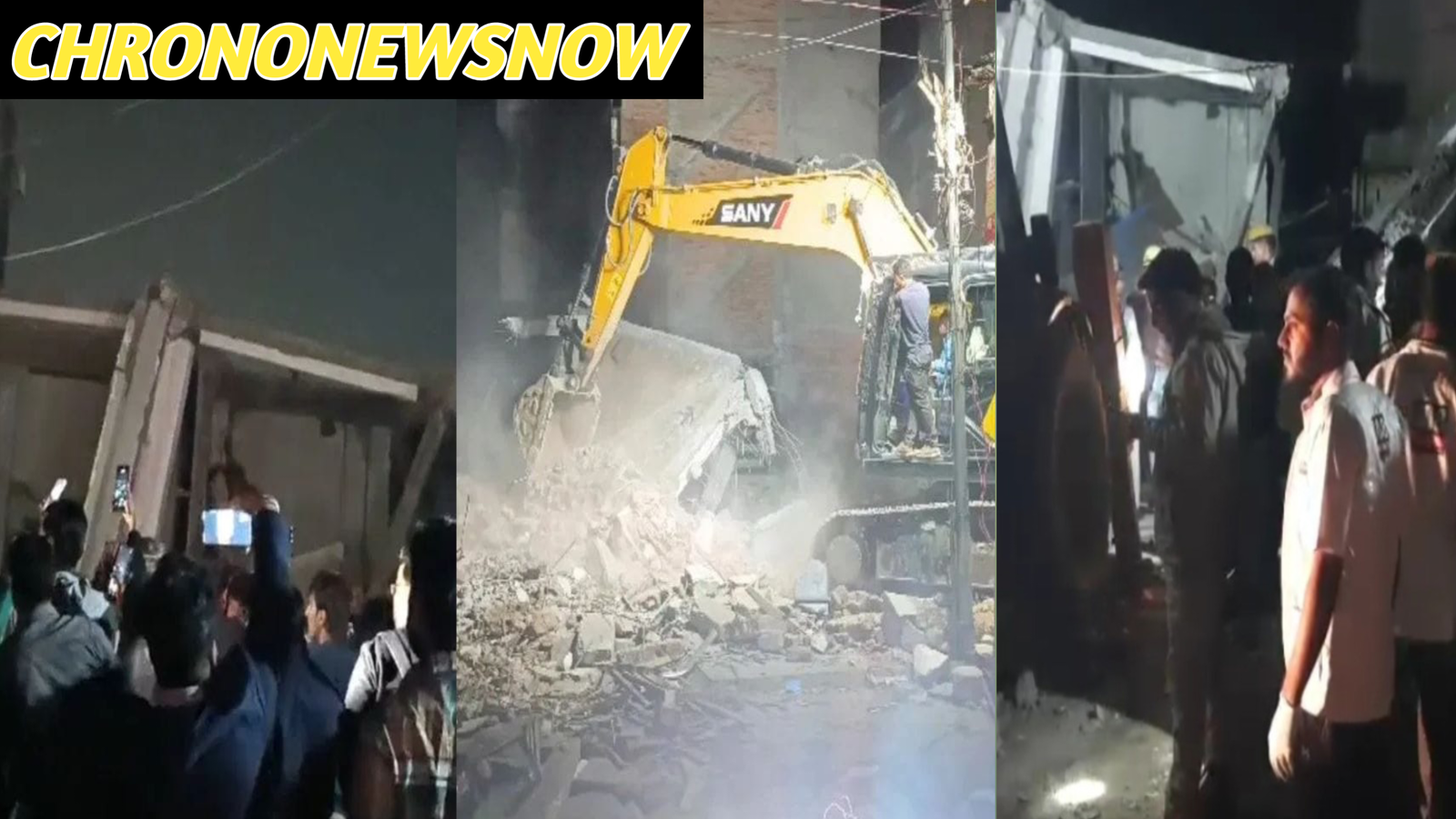 निर्माणाधीन इमारत गिरी