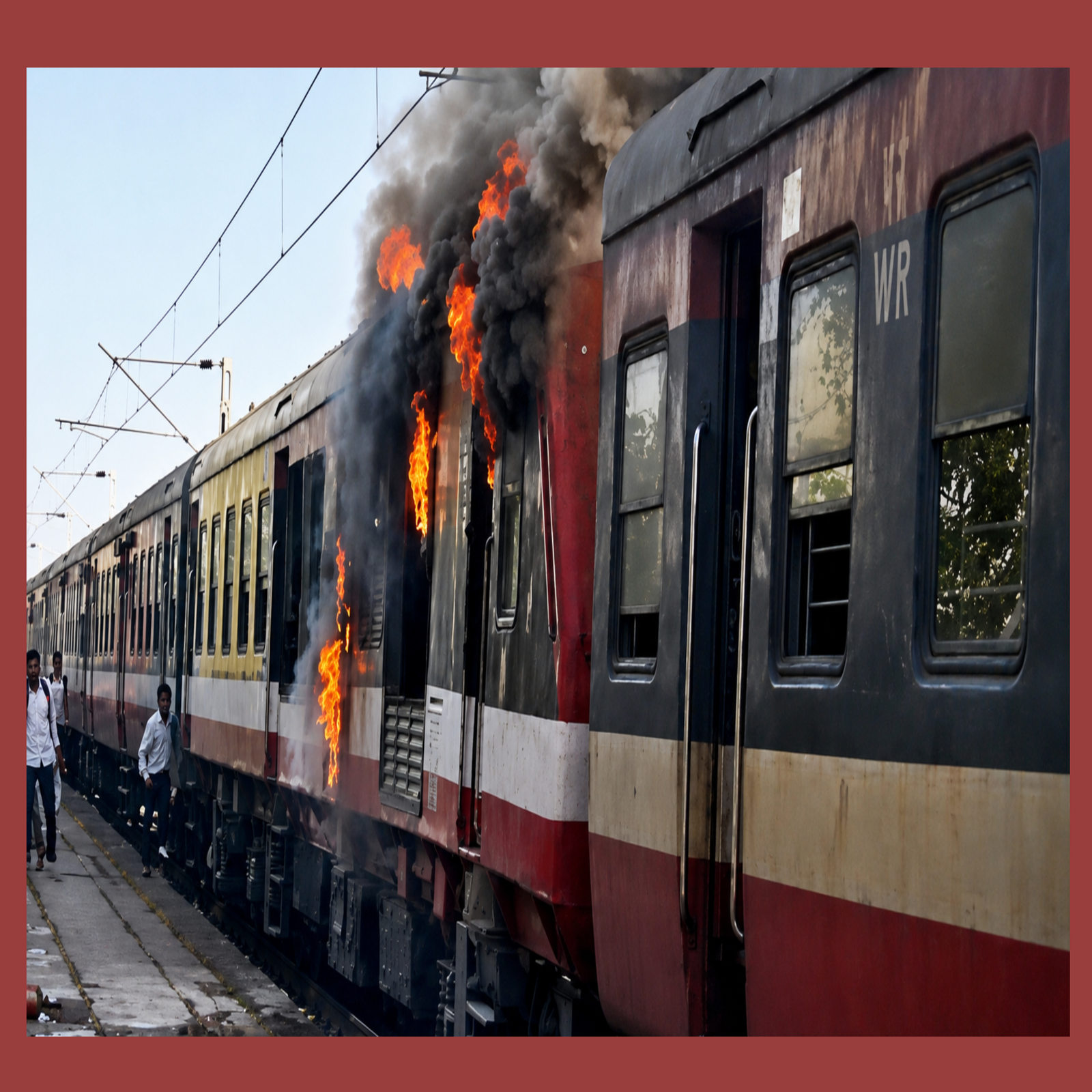 राजधानी एक्सप्रेस में आग